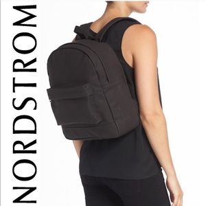 AMICI Nordstrom Black Faux Leather Backpack